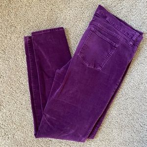 J. Crew Factory Velvet Skinny Pants